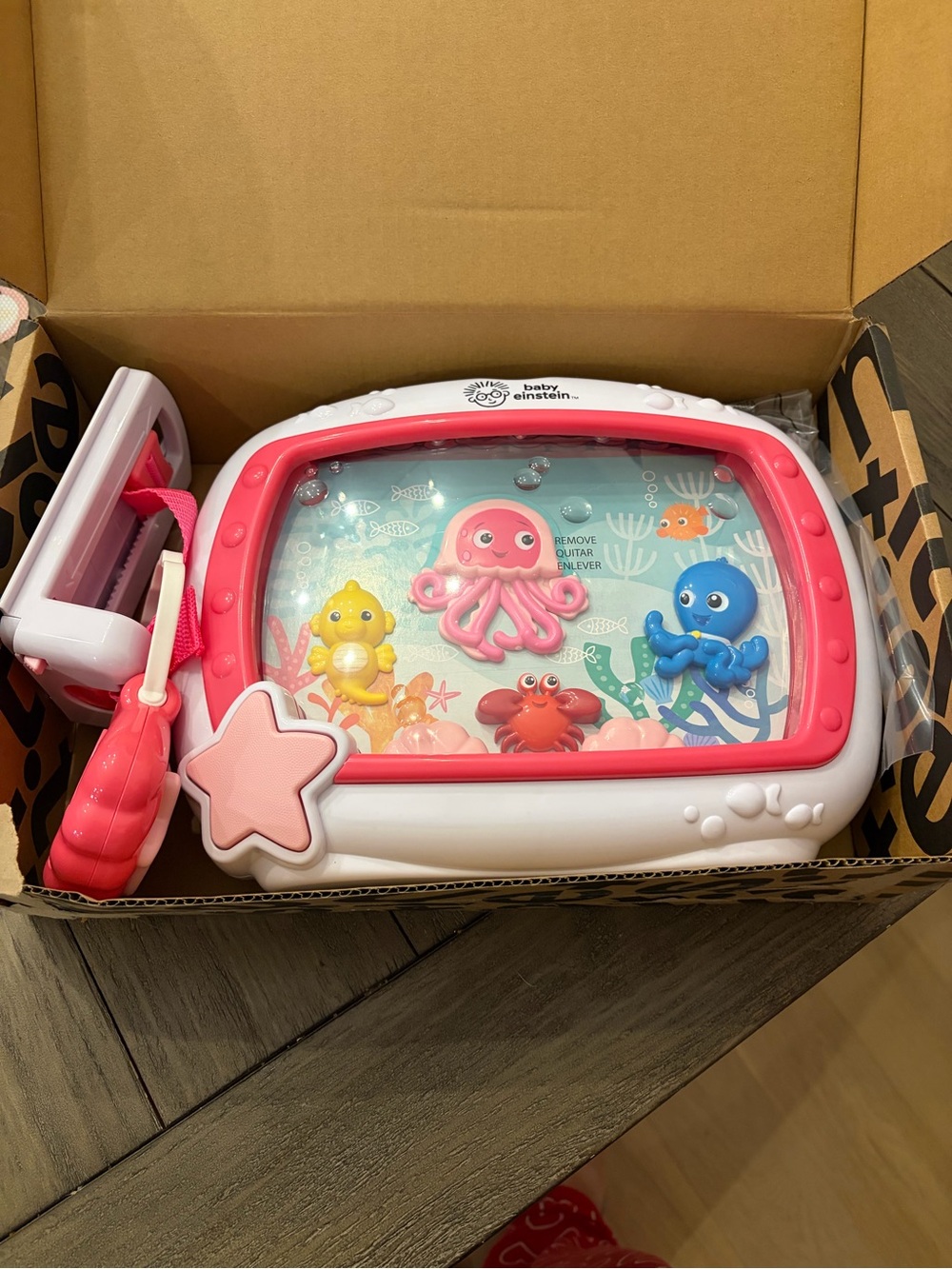 Undersea Sensory Play Panel for Kids - Pink and White